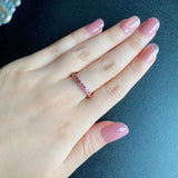 【お値下げ】マラヤガーネット 天然ガーネット ハーフエタニティリング