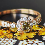 【お値下げ】カラーダイヤ FANCY DARK BROWN GREENISH YELLOW リング