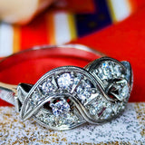 【お値下げ】昭和レトロ 天然ダイヤモンドリング