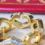 【廃盤 Cartier カルティエ】Cハートダイヤモンド リング K18YG 47