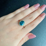 【大粒 4.60ct】天然ジルコン 天然ダイヤモンド リング