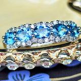 【サンタマリア】天然アクアマリン 天然ダイヤモンド リング