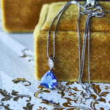 【お値下げ】天然タンザナイト 天然ダイヤモンド ネックレス