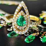 【コロンビア産】天然エメラルド 天然ダイヤモンド リング