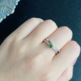 天然デマントイドガーネット 天然ダイヤモンド リング