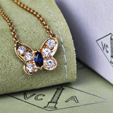 Van Cleef & Arpels ヴァンクリーフ&アーペル パピヨン ネックレス ダイヤモンド サファイア