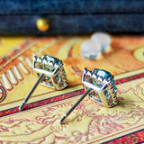 天然ジルコン 天然ダイヤモンド ピアス