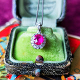 【ビルマ産】天然ルビー 天然ダイヤモンド ネックレス