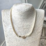 あこや真珠 ベビーパール 天然ダイヤモンド ヴィンテージネックレス