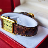 Cartier カルティエ マストタンク ヴェルメイユ ローマンダイヤル クォーツ腕時計