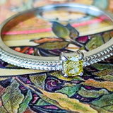 【お値下げ】カラーダイヤ 天然ダイヤモンド FANCY DEEP YELLOW リング