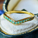 天然パライバトルマリン ハーフエタニティリング 18金