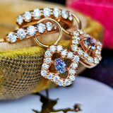 天然アレキサンドライト 天然ダイヤモンド ピアス チャーム