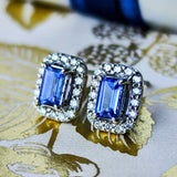 天然タンザナイト 天然ダイヤモンド ピアス