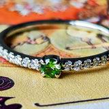 【お値下げ】天然デマントイドガーネット 天然ダイヤモンド リング