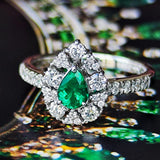 天然エメラルド 天然ダイヤモンド リング