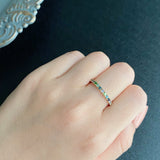 天然石 マルチカラーリング 18金