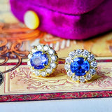 天然タンザナイト 天然ダイヤモンド 18金ピアス