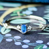 天然ベニトアイト 天然ダイヤモンド リング