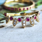 【お値下げ】天然ルビー 天然ダイヤモンド 18金リング