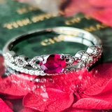 【非加熱 ピジョンブラッド】天然ルビー 天然ダイヤモンド リング