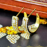 天然ダイヤモンド テーパーカット ピアス