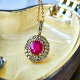 【お値下げ】天然ルビー 天然ダイヤモンド ネックレス