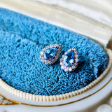 【お値下げ】天然アクアマリン 天然ダイヤモンド ピアス