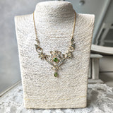 【イギリス アンティーク】ペリドット シードパール ネックレス