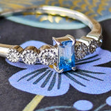 【お値下げ】ジンバブエ産 天然バイカラーユークレース 天然ダイヤモンド リング