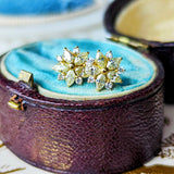 天然ダイヤモンド マーキスカット 18金ピアス