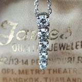 MIKIMOTO ミキモト ダイヤモンド グラデーションネックレス 18金WG