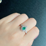 天然エメラルド 天然ダイヤモンド リング