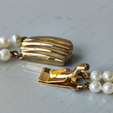 あこやベビーパール 2連ネックレス シェルカメオ