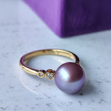 【限定品】紫陽花パール 天然ダイヤモンドリング