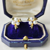 MIKIMOTO ミキモト あこや真珠 リボンモチーフ ピアス