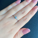 【お値下げ】ジンバブエ産 天然バイカラーユークレース 天然ダイヤモンド リング