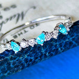 天然パライバトルマリン 天然ダイヤモンド リング