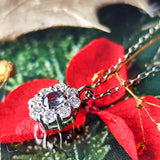 天然アレキサンドライト 天然ダイヤモンド プラチナネックレス