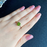 【パキスタン産】天然ペリドット 天然ガーネット 天然ダイヤモンド リング