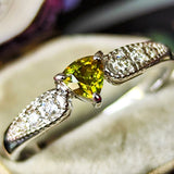 【お値下げ】天然クロムスフェーン 天然ダイヤモンド リング