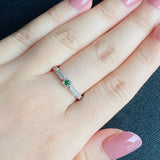 天然デマントイドガーネット 天然ダイヤモンド リング