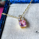 【パパラチアサファイア】天然ダイヤモンド ネックレス