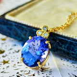 天然タンザナイト 天然ダイヤモンド ネックレス