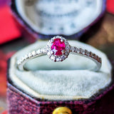 【非加熱 ピジョンブラッド】天然ルビー 天然ダイヤモンド リング