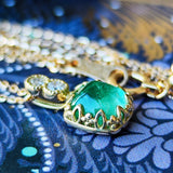 【シュガーローフ】天然エメラルド 天然ダイヤモンド ネックレス