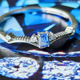 天然ベニトアイト 天然ダイヤモンド リング