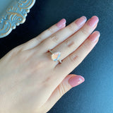 天然アンデシンラブラドライト 3.195ct 天然ダイヤモンド リング