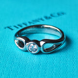 TIFFANY&Co. ティファニー ダブルオープンティアドロップリング ダイヤモンド