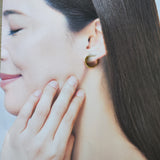 天然ダイヤモンド テーパーカット ピアス